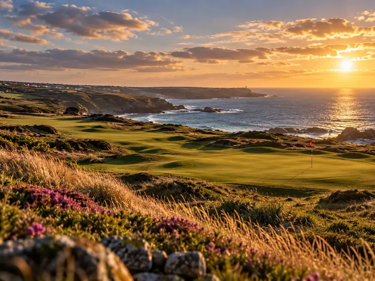 The clifftop green at Pengarrow, chosen from the club's library